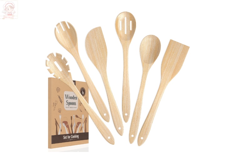 Mooues 6 Piece bamboo kitchen accessories